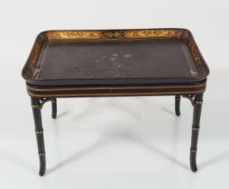 19TH-CENTURY LACQUERED COFFEE TABLE