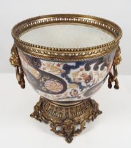 19TH-CENTURY ORMOLU MOUNTED IMARI JARDINIERE