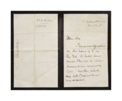 GLADSTONE SIGNED MOURNING LETTER