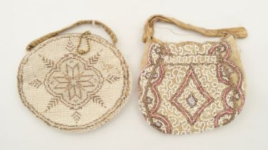 TWO VICTORIAN BEAD WORK PURSES