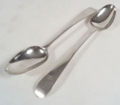 PAIR OF LIMERICK SILVER SERVING SPOONS