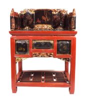 CHINESE QING LACQUERED ALTAR TABLE