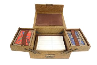 LEATHER CASED PLAYING CARDS