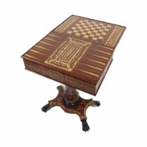 KILLARNEY WARE YEW AND ARBUTUS GAMES TABLE