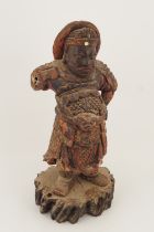 CHINESE QING DYNASTY CARVED WOOD FIGURE