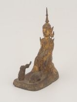 18TH-CENTURY THAILANESE BRONZE BUDDHA