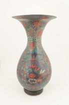 JAPANESE MEIJI CLOISONNE ENAMELLED VASE