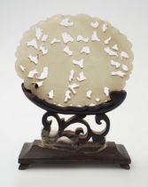 CHINESE QING WHITE JADE PLAQUE