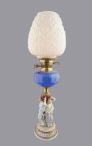 19TH-CENTURY PORCELAIN OIL LAMP