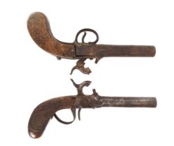 TWO EARLY 19TH-CENTURY PINFIRE PISTOLS