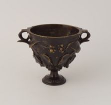 ART NOUVEAU BRONZE PEDESTAL BOWL