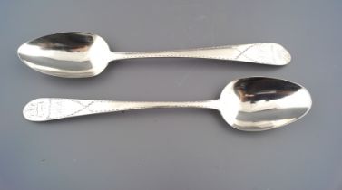 TWO BRIGHT-CUT LIMERICK SPOONS