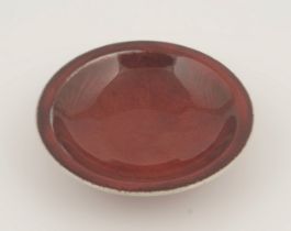 MID-CENTURY BLOOD-RED PORCELAIN BOWL