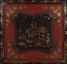 19TH-CENTURY CHINESE LACQUERED PANEL