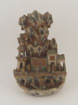 19TH-CENTURY CHINESE POLYCHROME STONEWARE VASE