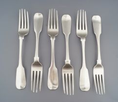 SET OF 6 DUBLIN SILVER FORKS