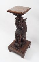 19TH-CENTURY CARVED WOOD PEDESTAL