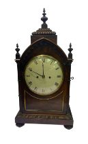 REGENCY MAHOGANY CASED BRACKET CLOCK