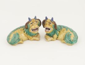 PAIR EARLY 19TH-CENTURY CHINESE LIONS
