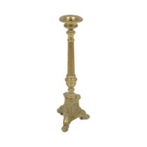 19TH-CENTURY BRASS CANDLE HOLDER