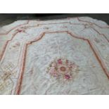 LARGE ANTIQUE AUBUSSON CARPET