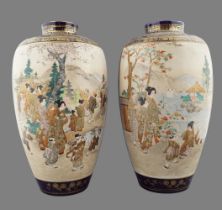 PAIR JAPANESE SATSUMA VASES