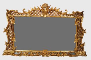 REGENCY CARVED GILTWOOD OVERMANTLE