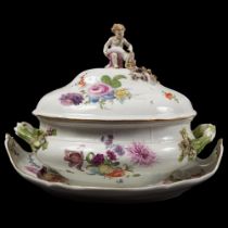 MEISSEN TUREEN AND BASE PLATE