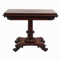 WILLIAM IV ROSEWOOD CARD TABLE