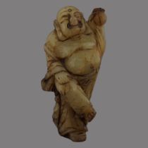 CHINESE QING CELADON JADE FIGURE