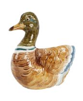 VICTORIAN MAJOLICA DUCK JARDINIERE