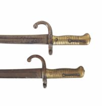 2 FRENCH REGULATION YATAGAN BAYONET