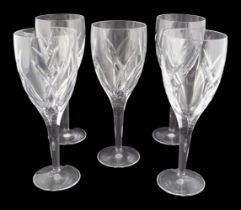 5 JOHN ROCHA WATERFORD WINE GLASSES