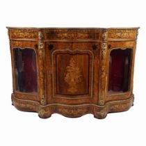 20TH-CENTURY WALNUT & ORMOLU MOUNTED CREDENZA