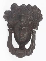 18TH-CENTURY IRISH ANNA LIVIA DOOR KNOCKER