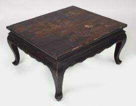 PAIR 19TH-CENTURY CHINESE LACQUERED LOW TABLES