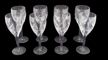 8 JOHN ROCHA WATERFORD WINE GLASSES