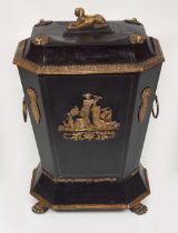 19TH-CENTURY FRENCH TOLEWARE LOG BOX