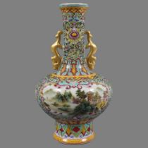 CHINESE POLYCHROME VASE