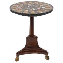 GRAND TOUR SPECIMEN MARBLE & ROSEWOOD TABLE