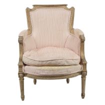 PAIR 19TH-CENTURY FRENCH PAINTED ARMCHAIRS