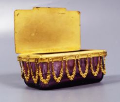 19TH-CENTURY BLACKBERRY & ORMOLU CASKET