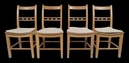 SET OF 8 OAK NEPTUNE KITCHEN CHAIRS