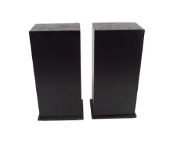 PAIR OF MODERN EBONISED SCULPTURE SUPPORTS