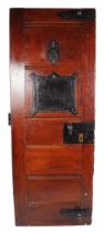 19TH-CENTURY PINE POLICE STATION CELL DOOR