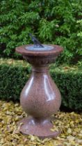 MARBLE-STEMMED BRONZE SUNDIAL