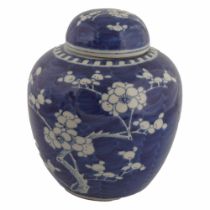 CHINESE QING BLUE AND WHITE GINGER JAR