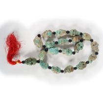 CHINESE JADE SKULL NECKLACE