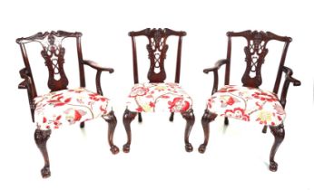 SET OF 19TH-CENTURY AMERICAN CHIPPENDALE CHAIRS