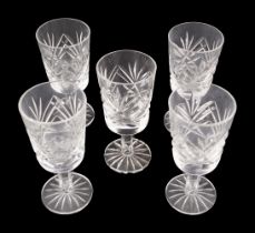 5 CAVAN CRYSTAL LIQUEUR GLASSES